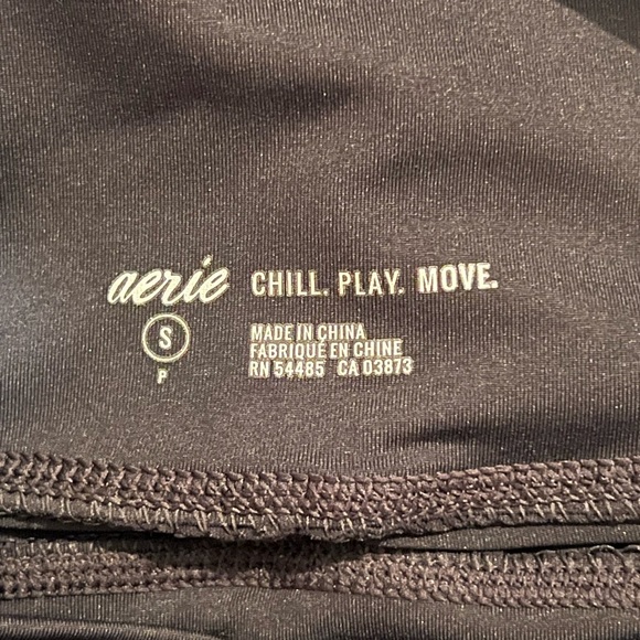 Aerie Chill Play Move Women's Petite Small Black Leggings - Picture 6 of 7